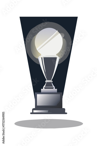 Shiny trophy cup, symbol of victory and success