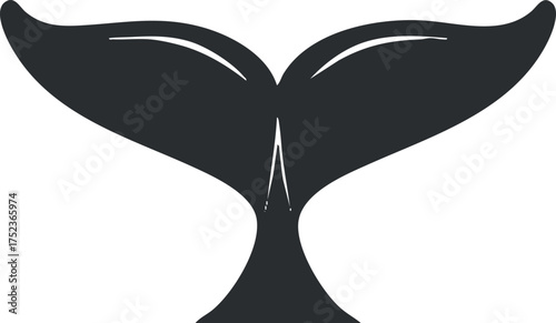 Silhouette of a whale tail, symbolizing marine life and ocean wildlife conservation.