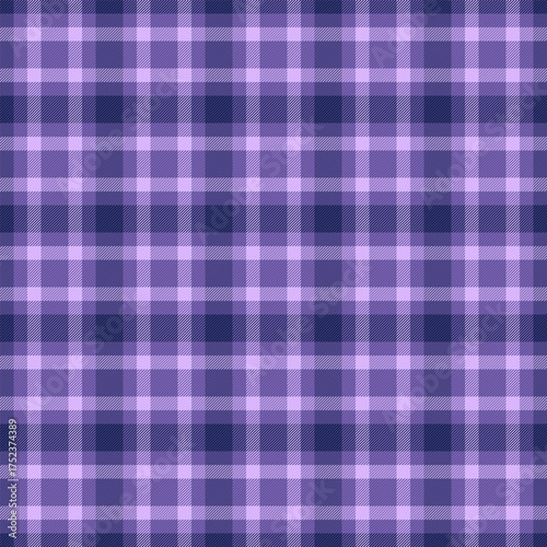 Seamless plaid pattern in cool purples. Perfect for backgrounds, textiles, and designs needing a classic yet modern aesthetic. Versatile  eyecatching texture.