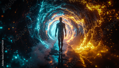 Quantum Leap Silhouette in the Vortex of Time