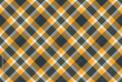 Classic tartan pattern with gold and gray. The seamless design evokes tradition and warmth, ideal for textiles, backgrounds, or cozy designs.