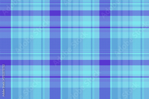 Harmony seamless pattern fabric, chinese new year vector texture textile. Website tartan background check plaid in cyan and indigo colors.