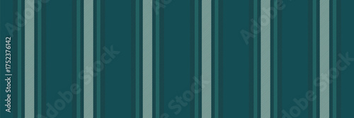 Nover seamless fabric vector, curve vertical background stripe. Dreeting card lines texture textile pattern in cyan and dark colors.