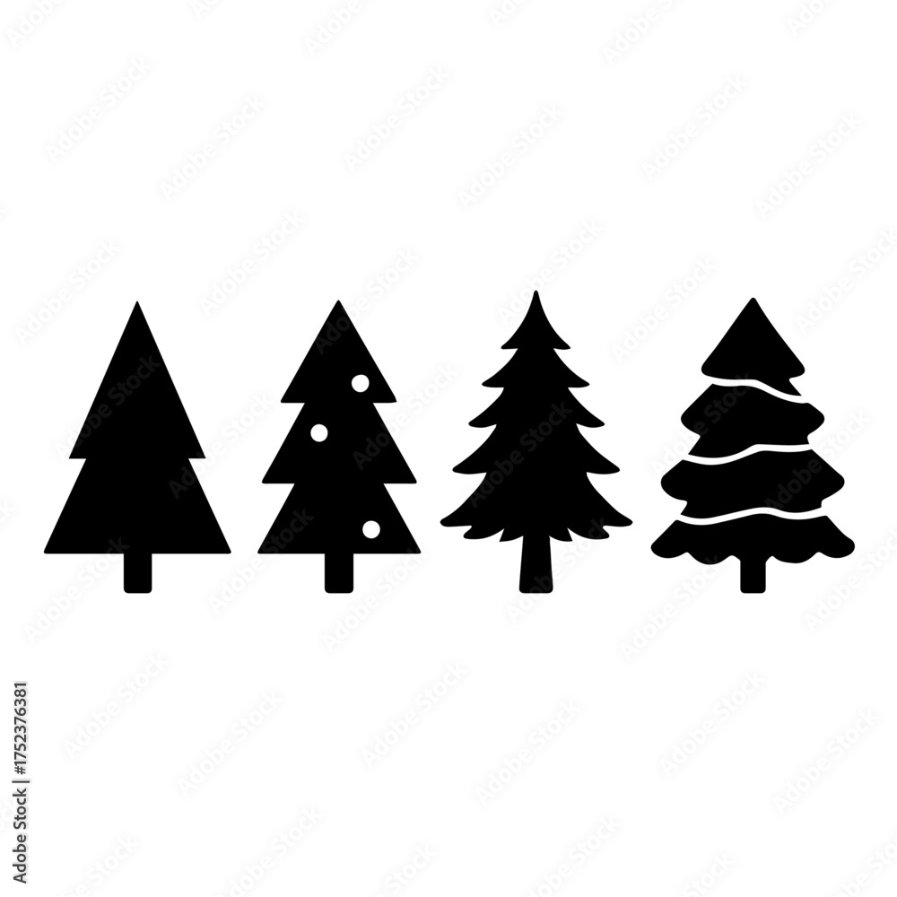 Obraz premium christmas tree set