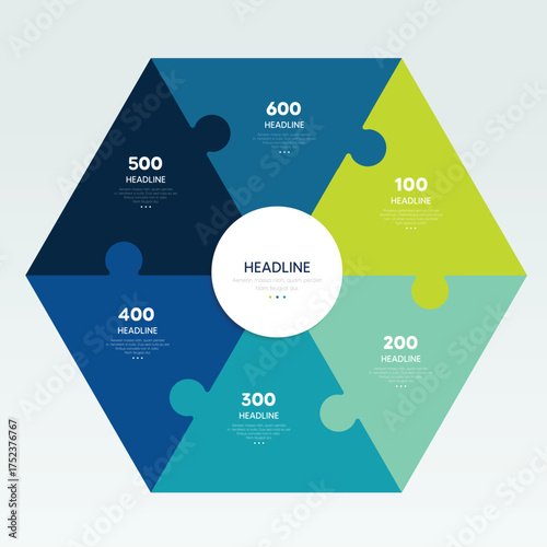 Plan do check diagram, a six stage diagram, circle infographic.