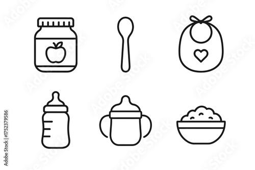 Baby feeding essentials: bottles, bibs, and utensils for infant care