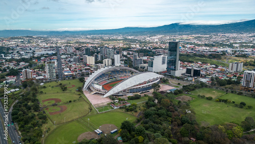 aerial view of the National Stadium of Costa Rica, located in San José.