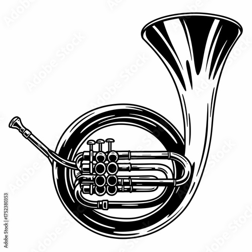 French Horn Wind Instrument