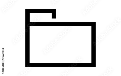 Folder icon in line style design isolated