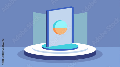 A sleek modern exhibition screen displaying a rotating 3D product model enhancing user interaction and product visibility.