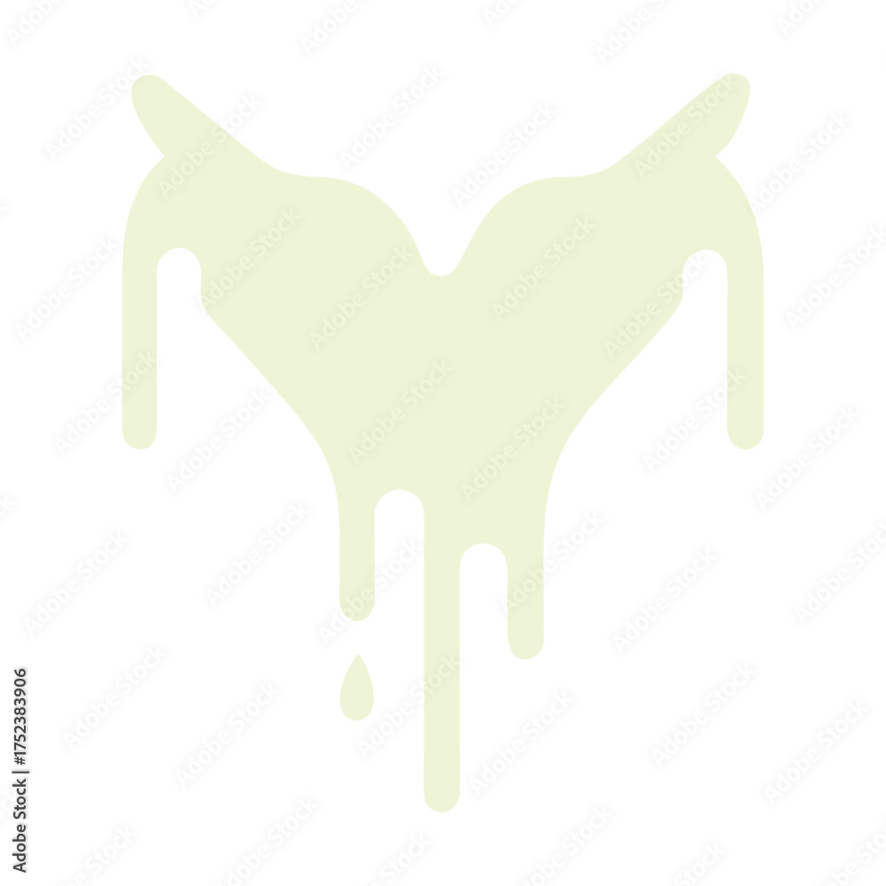 Obraz premium Abstract Pale Green Paint Drip Design Soft Texture and Organic Shapes Modern Minimalist Aesthetic
