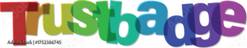 Trustbadge Transparent Colorful Letters for Online Security and Customer Confidence in Ecommerce Businesses