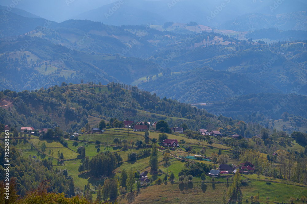 Fototapeta premium alpine rural landscape near Brasov Magura Transylvania Romania