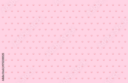 Surface with 3D Texture of Round Spheres on Pink Background