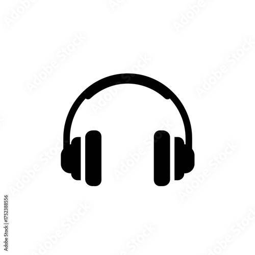 Iconic Headphones Minimalist Vector Illustration for Audio and Music Concepts