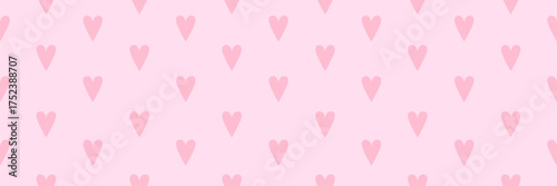 Valentine Hearts banner seamless pattern