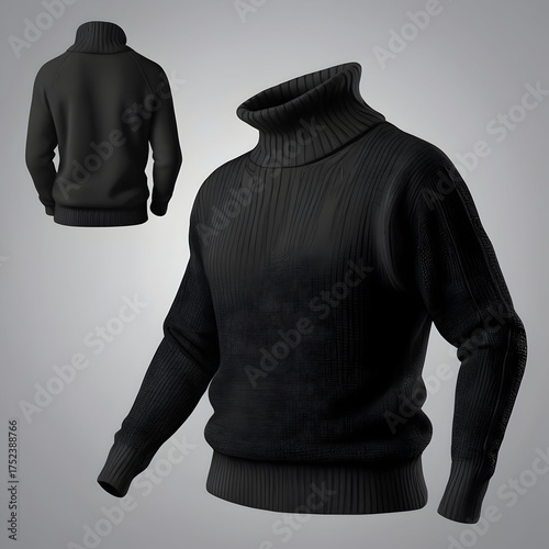 Black Turtleneck Sweater