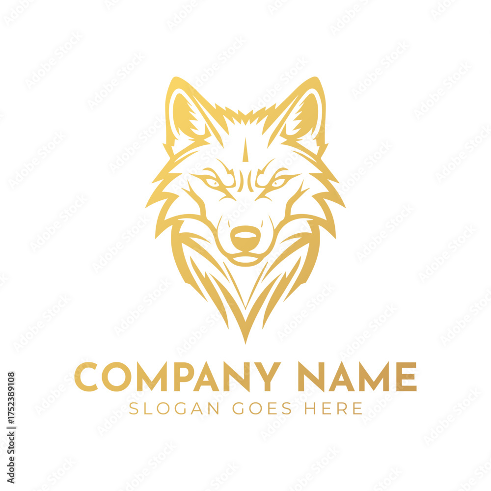 Obraz premium Wolf Head Logo Design