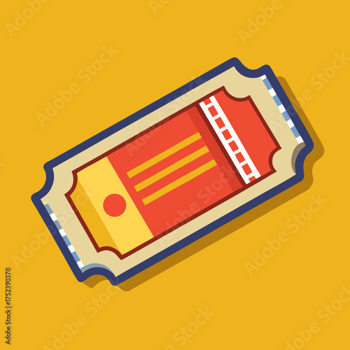 Event Ticket Vector Template – Admit One Design Illustration