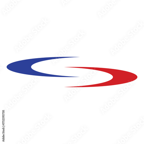 red blue round icon