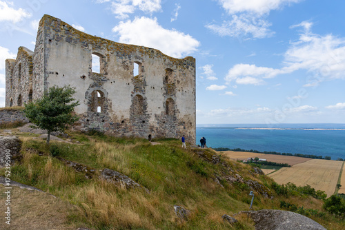 Granna, Sweden - 08.05.2025: The ruins of Brahehus Castle in Jonkoping County, Sweden