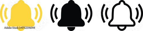 Notification bell icon set Notification bells icon set Notification and Bell Icons - Classic Line Series Notification and Bell Icons - Classic Line Series                                     