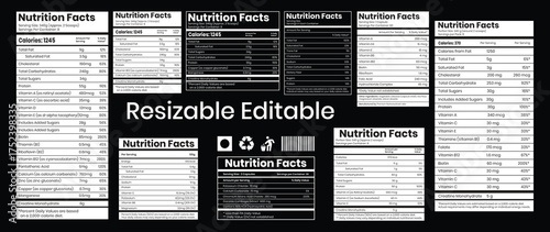 nutrition facts, nutrition facts label, supplement facts label, nutrition label, nutrition fact template