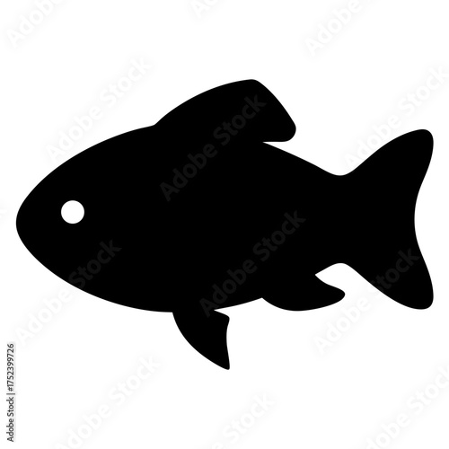Kribensis fish vector illustration scalable icon for aquatic life and aquarium enthusiasts adobe stock silhouette
