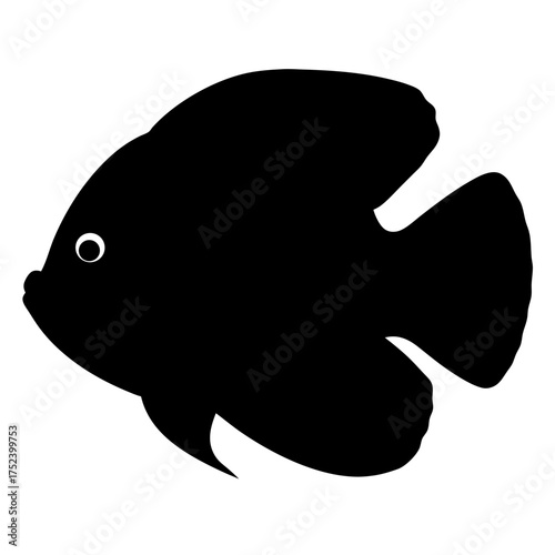 Kuhli loach fish vector illustration scalable aquatic pet icon for marine life designs silhouette