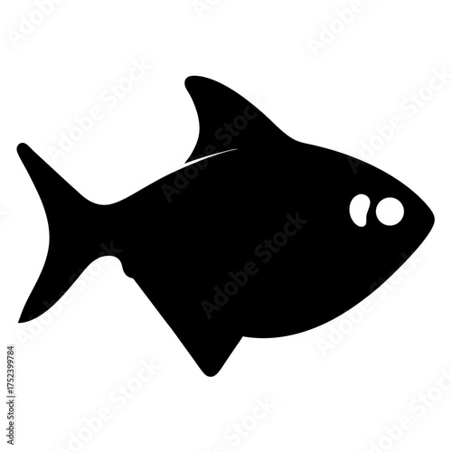 Vibrant lemon tetra fish illustration scalable vector graphic for aquatic designs and underwater themes silhouette