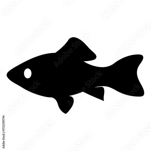 Charming vector illustration of a molly fish a cute aquatic animal graphic for design projects scalable and high quality eps format silhouette