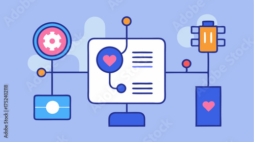 An AIpowered diagnostic tool analyzing a sample illustrating the process of machine learning in identifying health conditions.