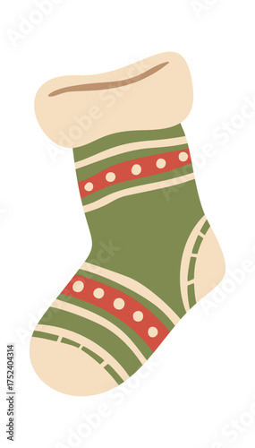 Decorative winter sock wool footwear
