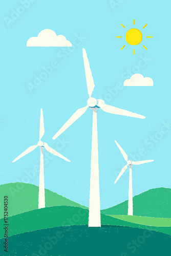 wind turbines farm