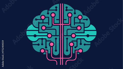A stylized brain made of circuit patterns reflecting artificial intelligence and machine learning.
