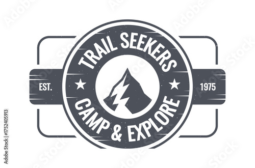 Trail seekers camp explore emblem