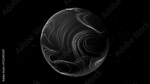 Abstract 3D Sphere of Dots and Lines. Hi-Tech Orb HUD Design Element. Global Network Connection. Abstract Globe Grid. Science and Technology Vector Illustration.
