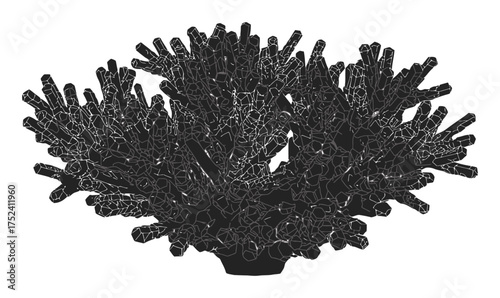 Minimalist Coral Reef Vector Design