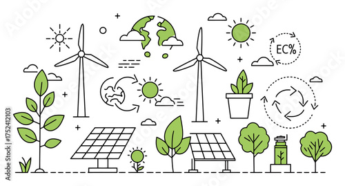 Sustainable Energy & Eco-Friendly Business Vector Design