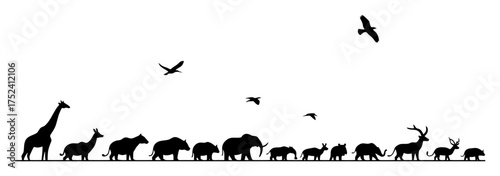 Sixth Mass Extinction: Minimalist Vector Art