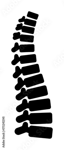 Stylized Spine Outline Vector - Minimalist Medical Illustration
