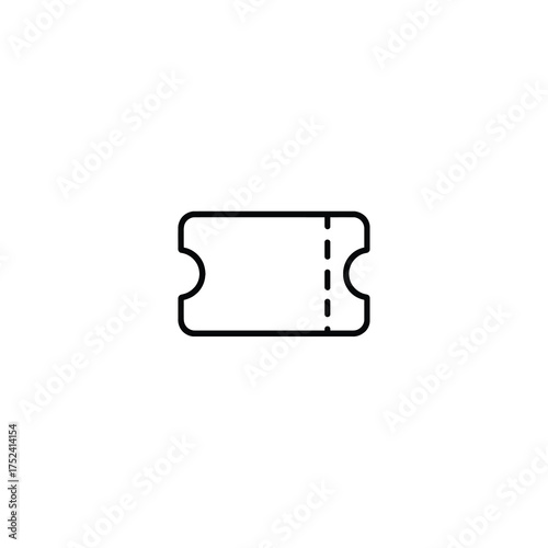 Horizontal Ticket Stub Icon