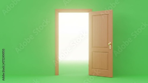 Discover new possibilities as an open door invites you into a bright, fresh future filled with opportunity and growth