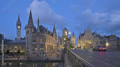 Evening View of beautiful Ghent - Belgium
