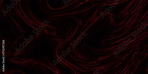 Dark Red Swirling Abstract Texture with Wavy Lines and Organic Flow on Black Background vector illustration
