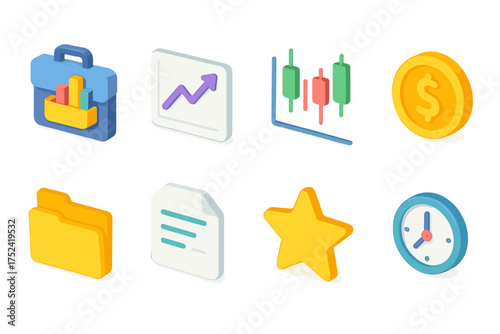 Business and finance icon set. flat style for financial and professional themes