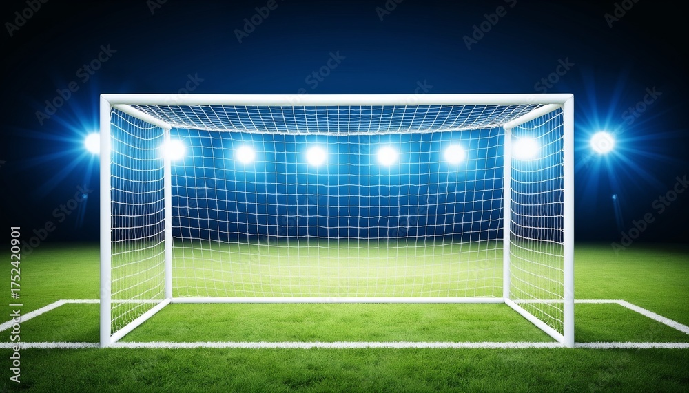 Fototapeta premium Blue soccer ball on blue background in a minimalistic style 