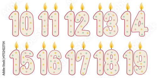 birthday number candle collection 