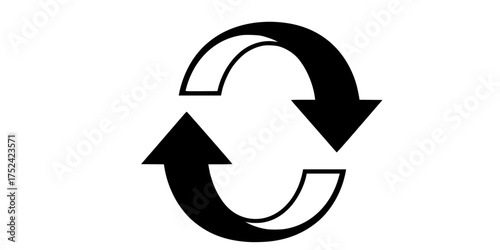 Financial Recovery Arrow Cycle Flat Vector Infographic Element	