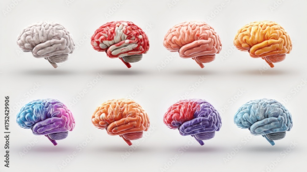 Fototapeta premium different types of brains, neurology